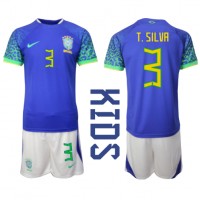 Brazil Thiago Silva #3 Replica Away Minikit World Cup 2022 Short Sleeve (+ pants)